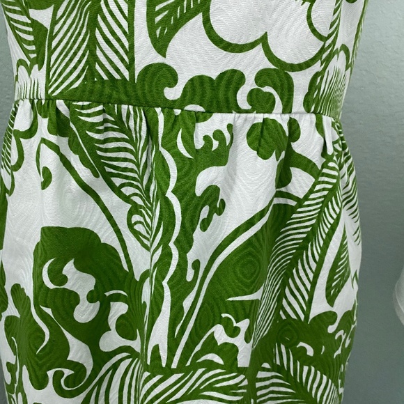 EUC Milly Green White Cotton Dress Sz 12 - Picture 3 of 13
